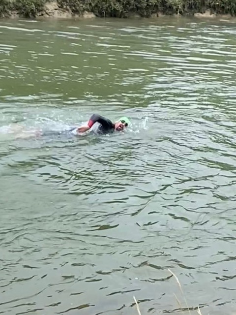 Swimming at Xbourne Cross Tri